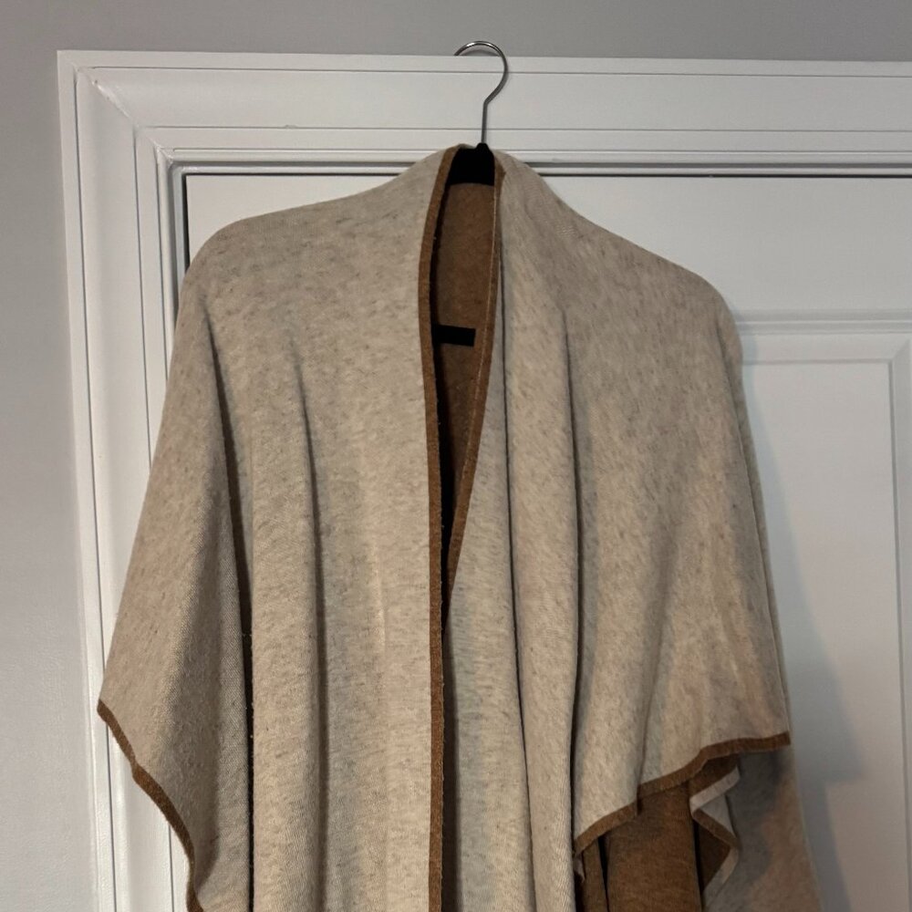 Cream and Brown Shawl